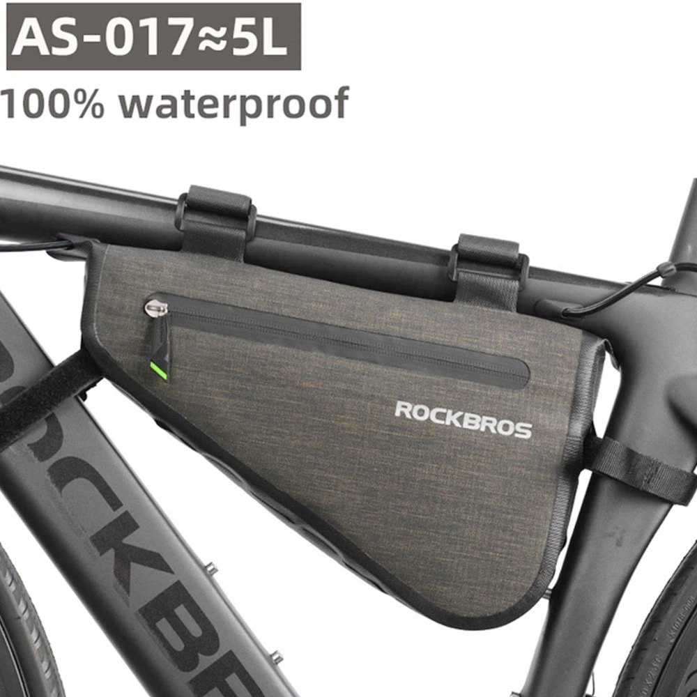 ROCKBROS AS-017 Bicycle Bag Rainproof MTB Road Frame Bag Triangle Pouch Waterproof Caulking Bag - 5L Capacity - Image 2