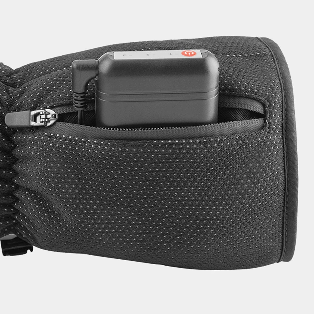 ROCKBROS Bicycles Bikes Motorcycle Gloves Waterproof Heated Thermal Heated Gloves Touch Screen Battery Powered Three Gears Adjustment Anti-Slip Cycling Skiing Climbing Gloves Winter Heating Gloves - L - Image 4