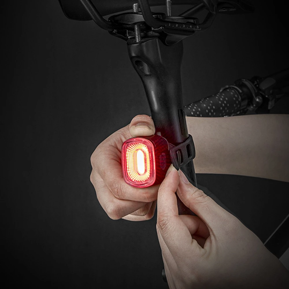 ROCKBROS Q2 Bike Taillight Bicycle Brake Light IPX6 Waterproof Rechargeable Rear Light - Image 4