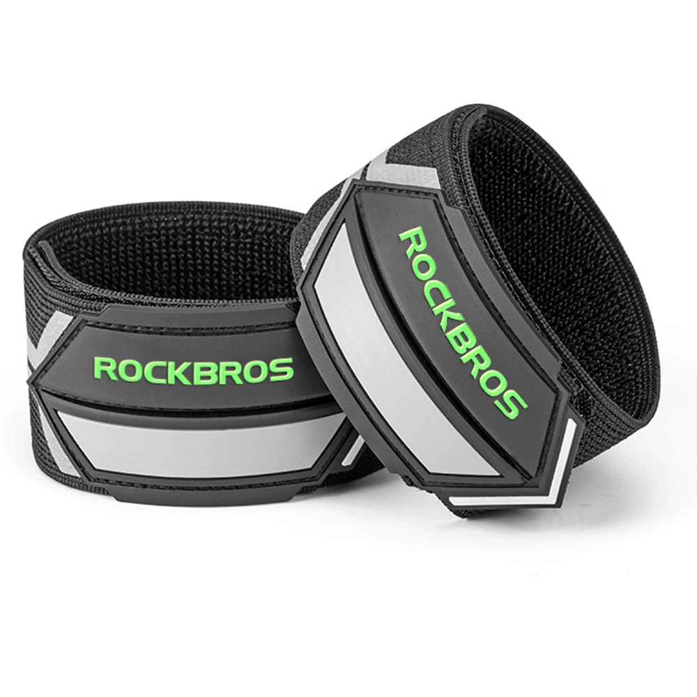 ROCKBROS Reflective Pant Band For Night Running, Cycling, Walking, Adjustable Elastic Safety Gear For Runner - Silver - Image 2