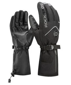 ROCKBROS S278 Heating Gloves For Cycling, Touchscreen Motorcycle Bicycle Breathable Waterproof Gloves - XL