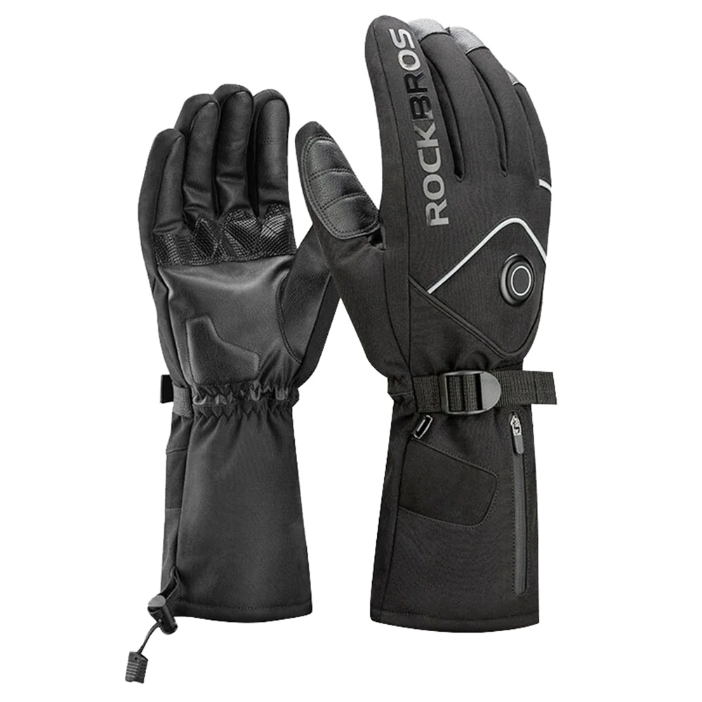 ROCKBROS S278 Heating Gloves For Cycling, Touchscreen Motorcycle Bicycle Breathable Waterproof Gloves - XL