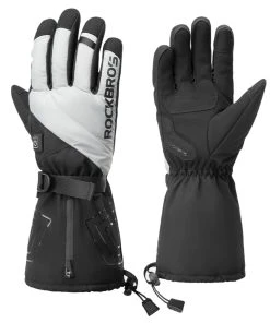 ROCKBROS S304 Heating Gloves For Cycling, Touchscreen Motorcycle Bicycle Gloves Breathable Waterproof - M
