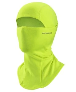 ROCKBROS Snowboard Face Mask Windproof Warm Outdoor Thermal Fleece Ski Mask Breathable Unisex For Camping, Skiing - Green