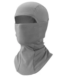 ROCKBROS Snowboard Face Mask Windproof Warm Outdoor Thermal Fleece Ski Mask Breathable Unisex For Camping, Skiing - Light Grey