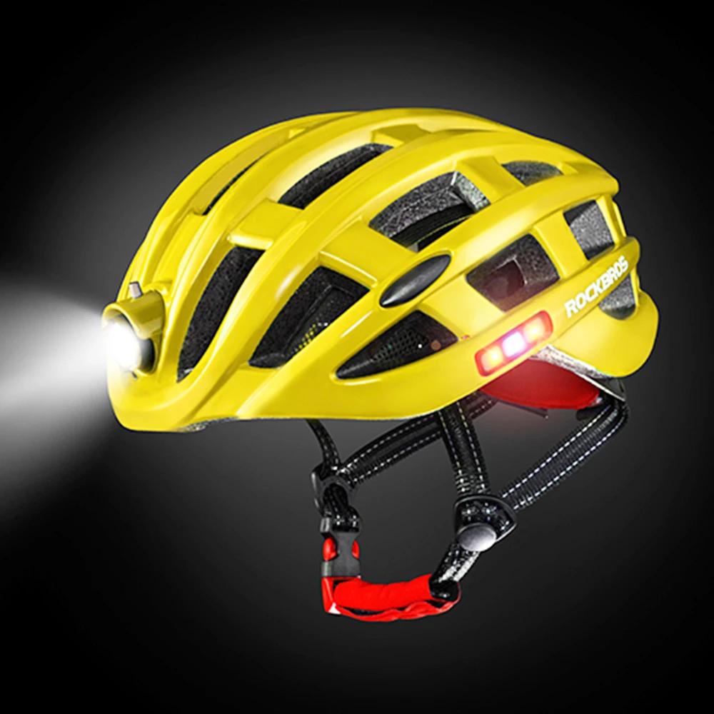 ROCKBROS ZN1001 Light Cycling Helmet Bike Ultralight Helmet Integrally-molded Mountain Road Helmet Unisex 57-62cm - Yellow - Image 2