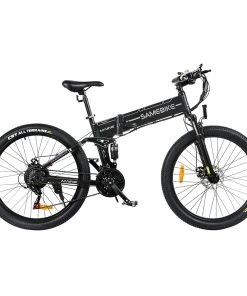 SAMEBIKE LO26-II Foldable Mountain Electric Bike 750W Motor 48V 10Ah Battery 60-80 Km Range 35km/h Max Speed - Black