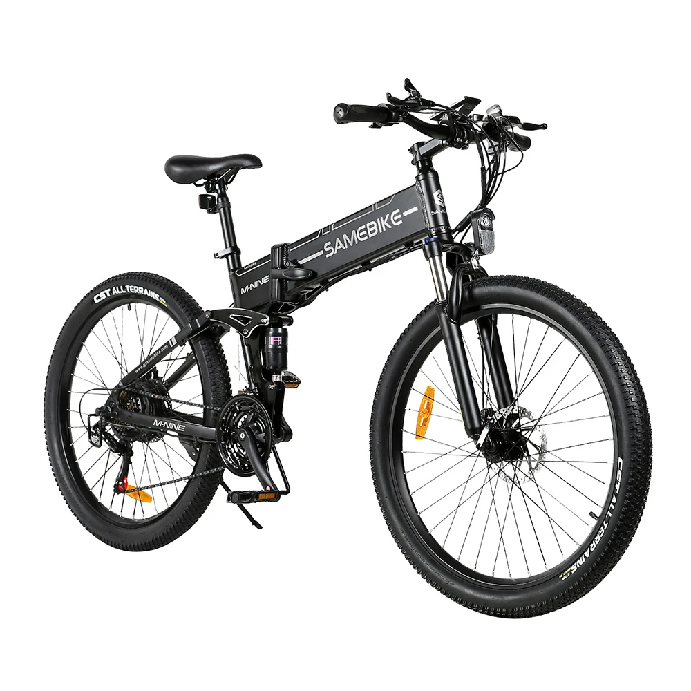 SAMEBIKE LO26-II Foldable Mountain Electric Bike 750W Motor 48V 10Ah Battery 60-80 Km Range 35km/h Max Speed - Black - Image 3