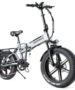 SAMEBIKE XWLX09 20 Inches Fat Tire EBike 500W All Terrain EBike 25-35km/h Max Speed 80-90km Max Mileage - Silver