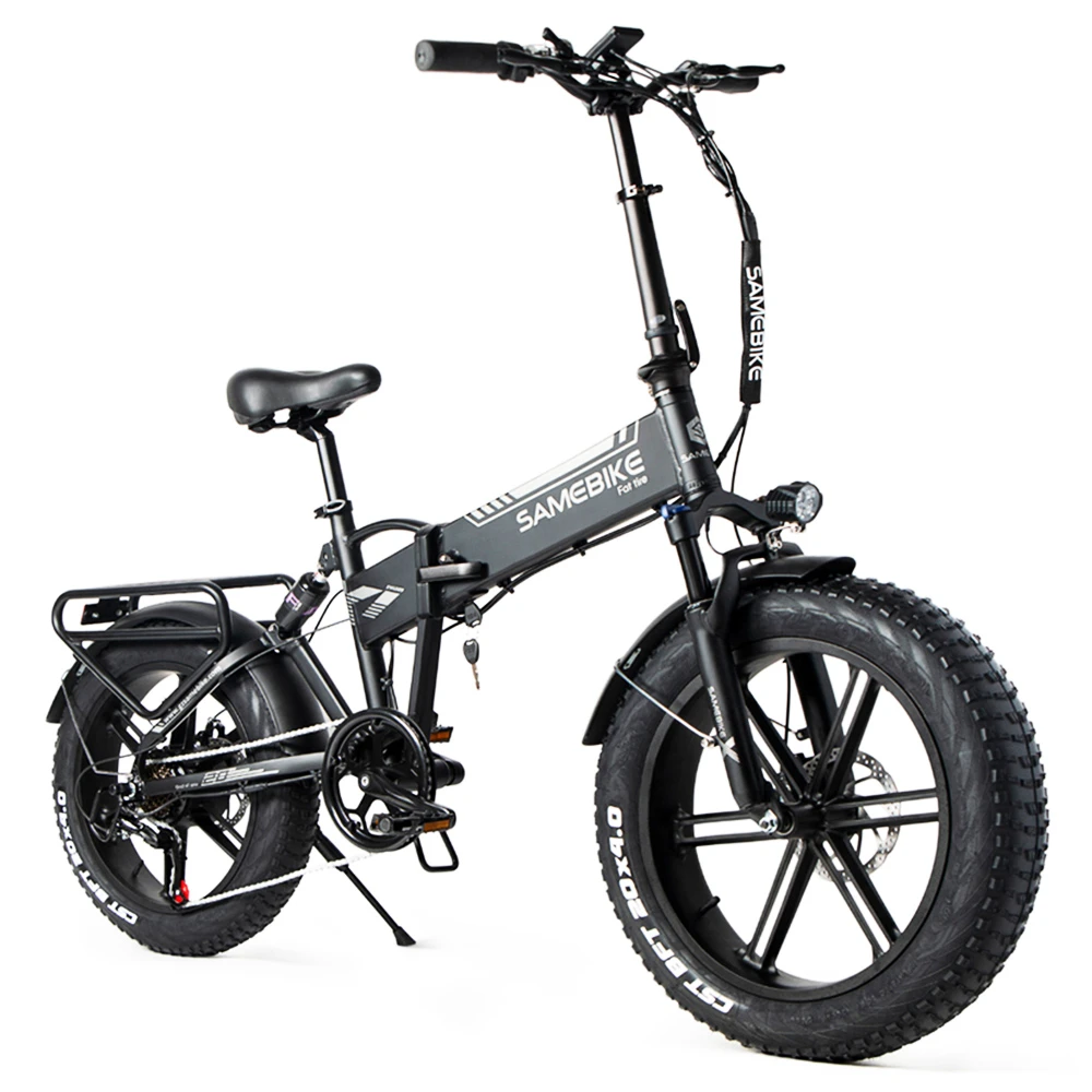 SAMEBIKE XWLX09 20 Inches Fat Tire Electric Bike 500W Motor 25-35km/h Max Speed 80-90km Max Mileage Black