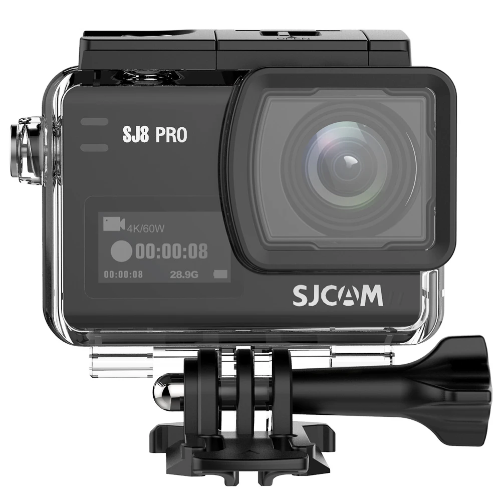 SJCAM SJ8Pro Sports & Action Camera 4K/60FPS Waterproof, WiFi Remote Control Sports DV FPV Camera - Black
