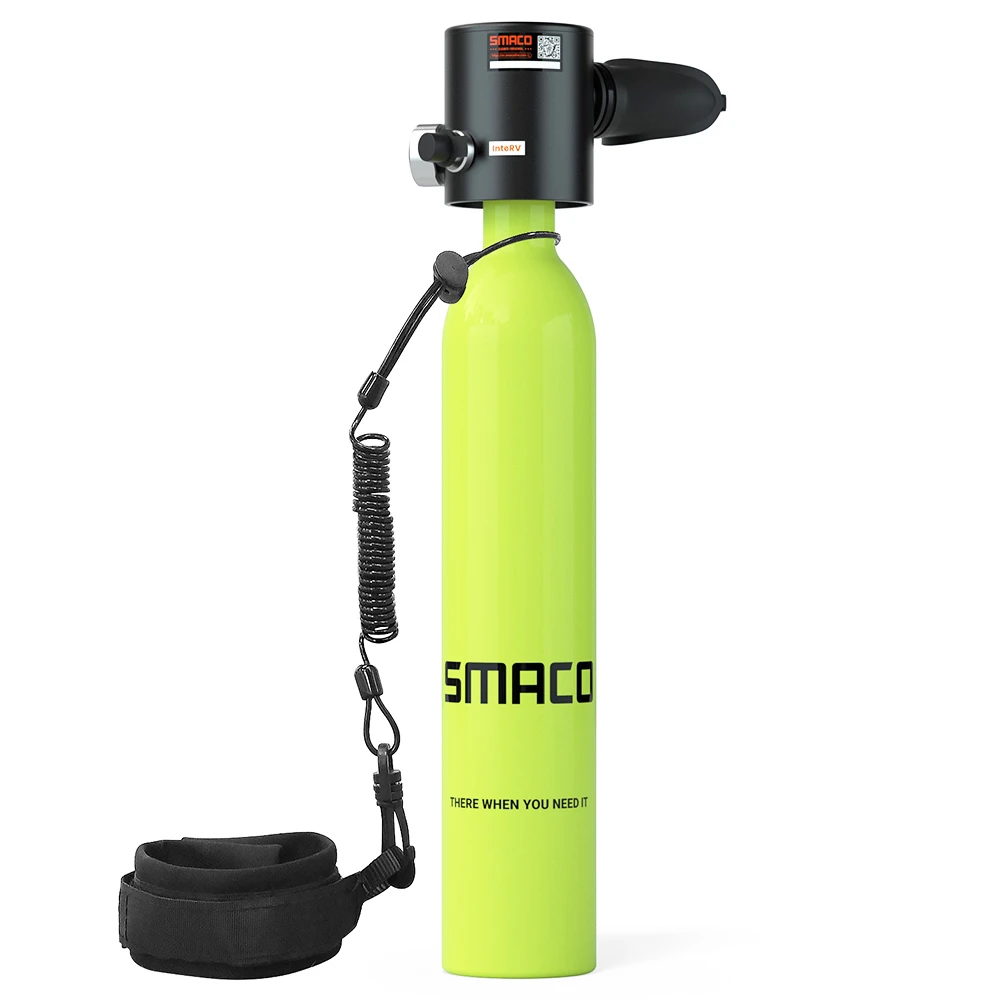 SMACO S300-B3 0.5L Mini Scuba Diving Tank 5-7 Minutes Using Time With Hand Pump - Green - Image 2