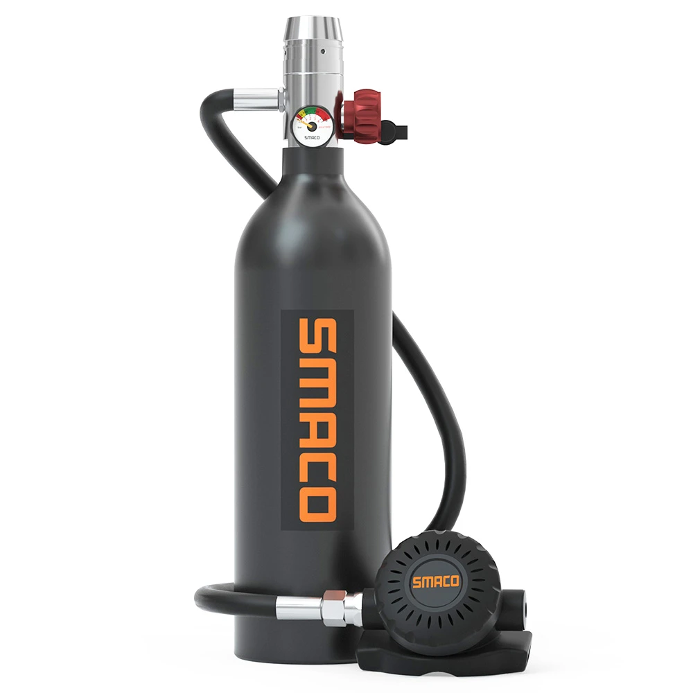 SMACO S400 1L Mini Scuba Diving Tank With DOT Certified 15-20 Minutes Using Time 1L Portable Bag - Black - Image 2