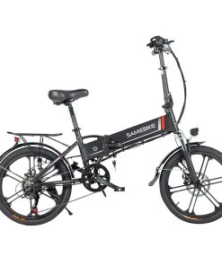 SAMEBIKE 20LVXD30-II Folding Electric Moped Bike 20'' Tire 48V 350W Motor 10Ah Battery 30km/h Max Speed - Black