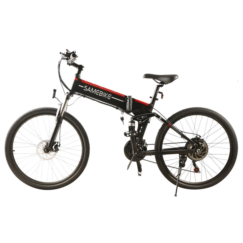 Samebike LO26 Smart Folding Electric Moped Bike 500W Motor 10Ah Battery Max Speed 30km/h 26 Inch Tire - Black - Image 2