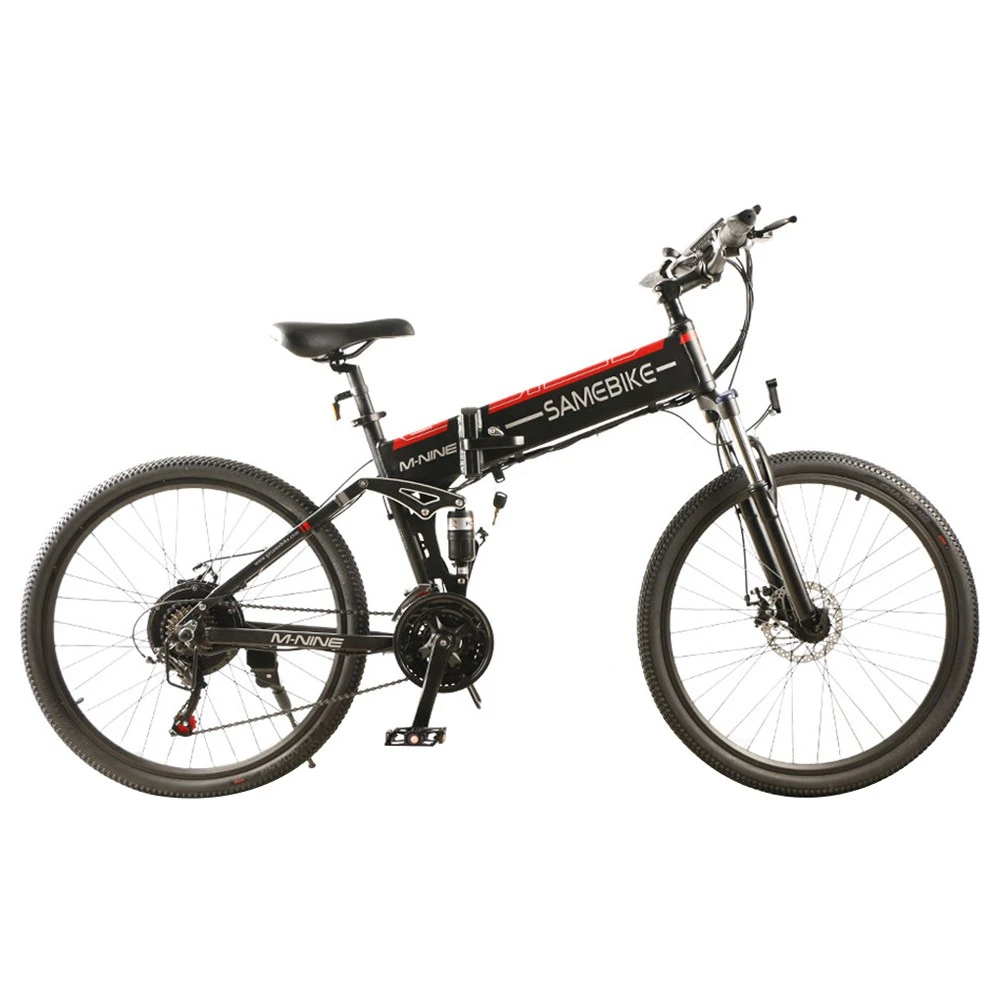 Samebike LO26 Smart Folding Electric Moped Bike 500W Motor 10Ah Battery Max Speed 30km/h 26 Inch Tire - Black - Image 3