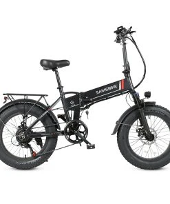 SAMEBIKE LOTDM200-FT Folding Electric Moped Bike 350W Motor 10Ah Battery Max 30km/h 20 Inch Tire - Black