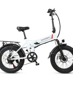 SAMEBIKE LOTDM200-FT Folding Electric Moped Bike 350W Motor 10Ah Battery Max 30km/h 20 Inch Tire - White