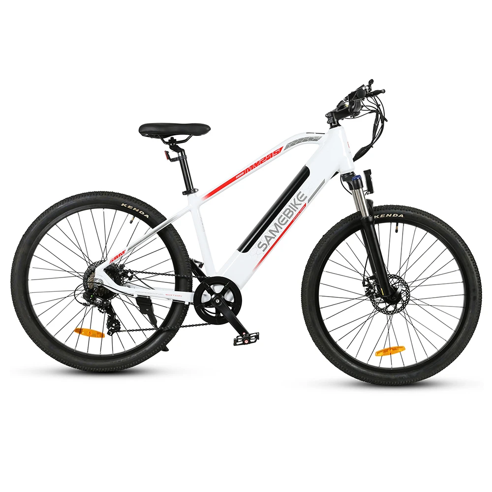 Samebike MY275 10.4Ah 500W Motor 48V 27.5inch Electric Bike 20mph Top Speed 80km Mileage Range 150kg Load - White