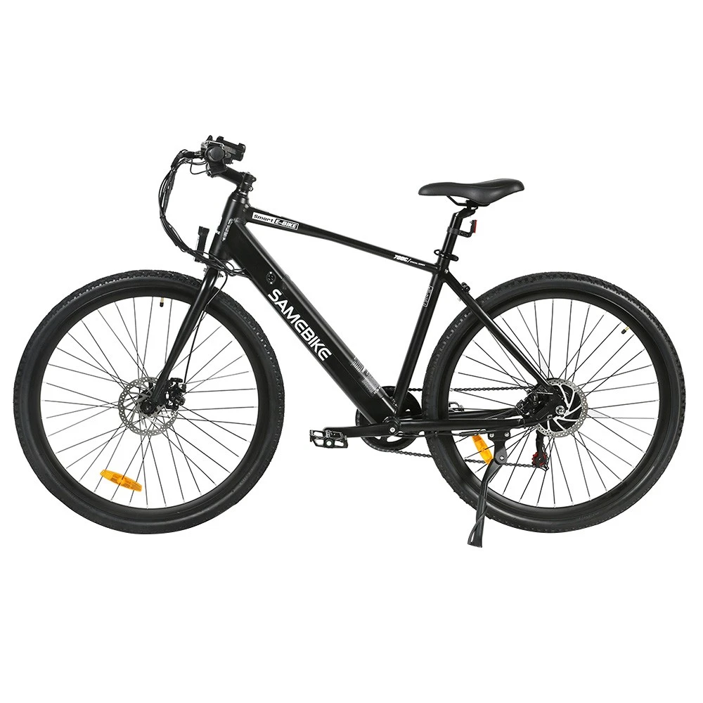 Samebike XWP10 Electric Bike 700*45C KENDA Tires 350W Motor 32Km/h Max Speed 36V 10.4Ah Battery For 40-80KM Range Dual Disc Brakes Shimano 7-Speed Gear App Control - Black - Image 3