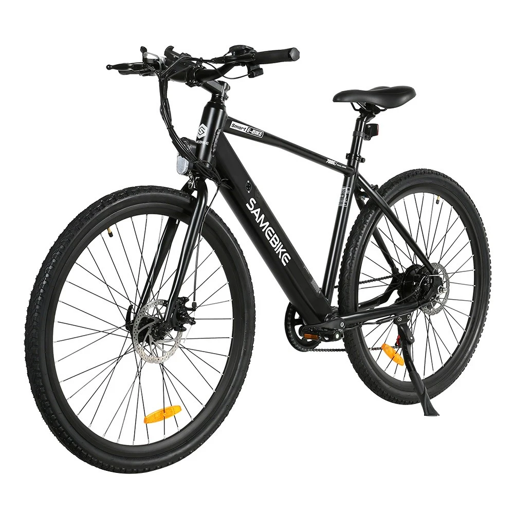 Samebike XWP10 Electric Bike 700*45C KENDA Tires 350W Motor 32Km/h Max Speed 36V 10.4Ah Battery For 40-80KM Range Dual Disc Brakes Shimano 7-Speed Gear App Control - Black - Image 4