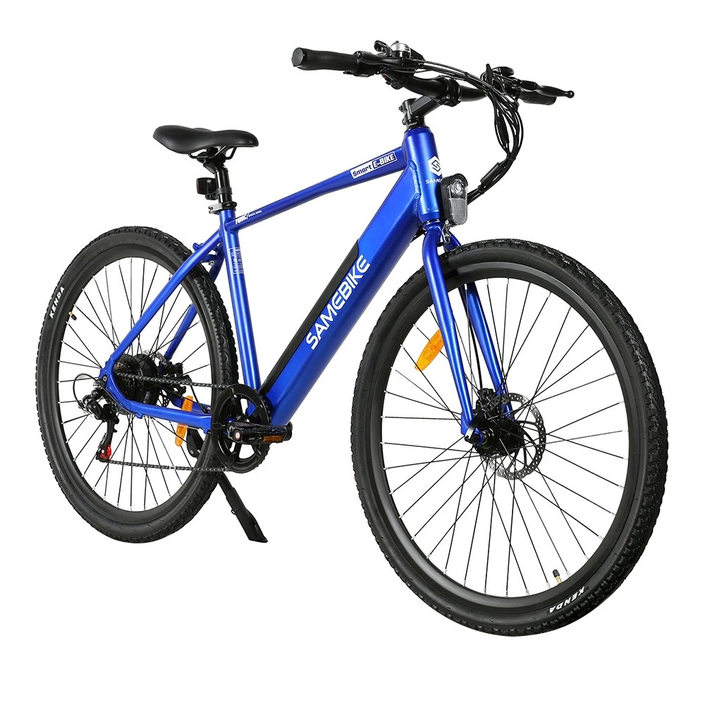 Samebike XWP10 Electric Bike 700*45C KENDA Tires 350W Motor 32Km/h Max Speed 36V 10.4Ah Battery For 40-80KM Range Dual Disc Brakes Shimano 7-Speed Gear App Control - Blue - Image 2