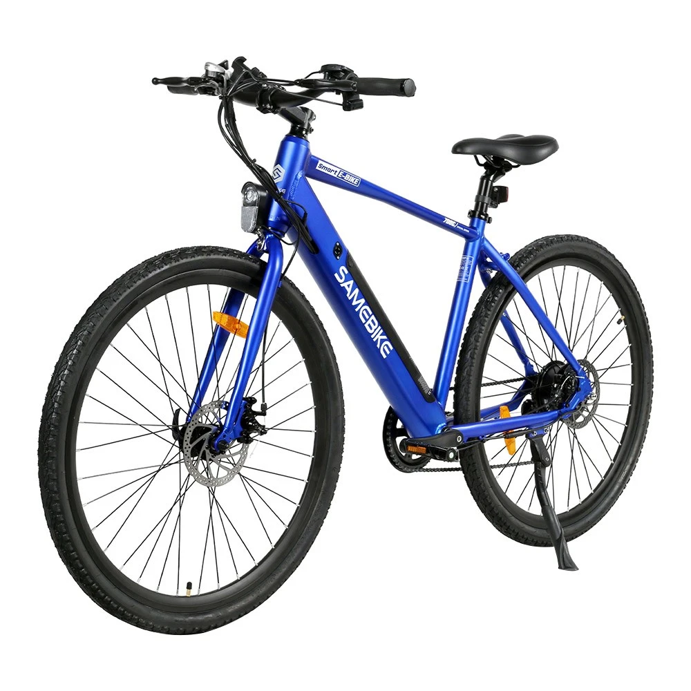 Samebike XWP10 Electric Bike 700*45C KENDA Tires 350W Motor 32Km/h Max Speed 36V 10.4Ah Battery For 40-80KM Range Dual Disc Brakes Shimano 7-Speed Gear App Control - Blue - Image 3