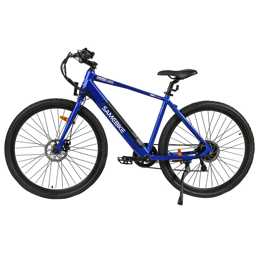 Samebike XWP10 Electric Bike 700*45C KENDA Tires 350W Motor 32Km/h Max Speed 36V 10.4Ah Battery For 40-80KM Range Dual Disc Brakes Shimano 7-Speed Gear App Control - Blue - Image 4