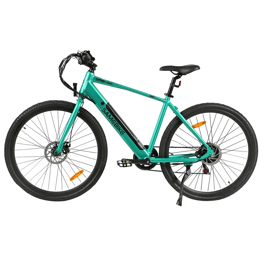 Samebike XWP10 Electric Bike 700*45C KENDA Tires 350W Motor 32Km/h Max Speed 36V 10.4Ah Battery For 40-80KM Range Dual Disc Brakes Shimano 7-Speed Gear App Control - Green - Image 2