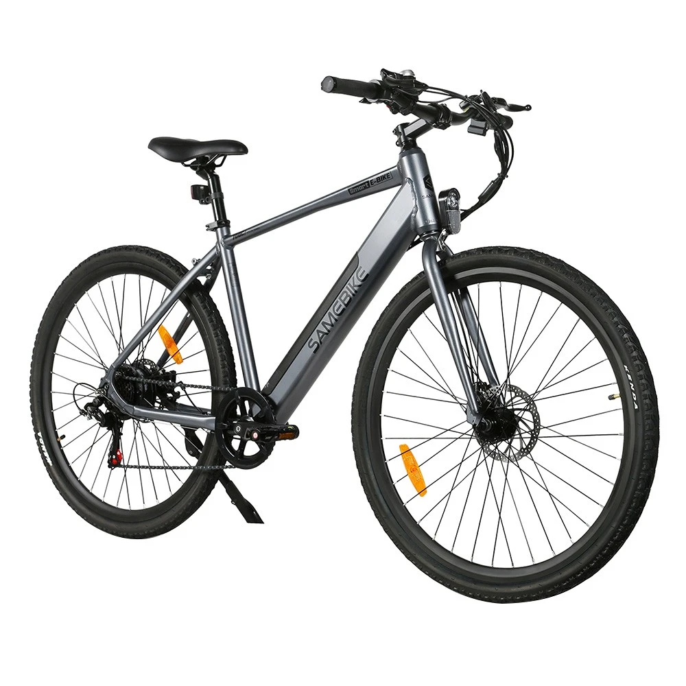 Samebike XWP10 Electric Bike 700*45C KENDA Tires 350W Motor 32Km/h Max Speed 36V 10.4Ah Battery For 40-80KM Range Dual Disc Brakes Shimano 7-Speed Gear App Control - Gray - Image 2