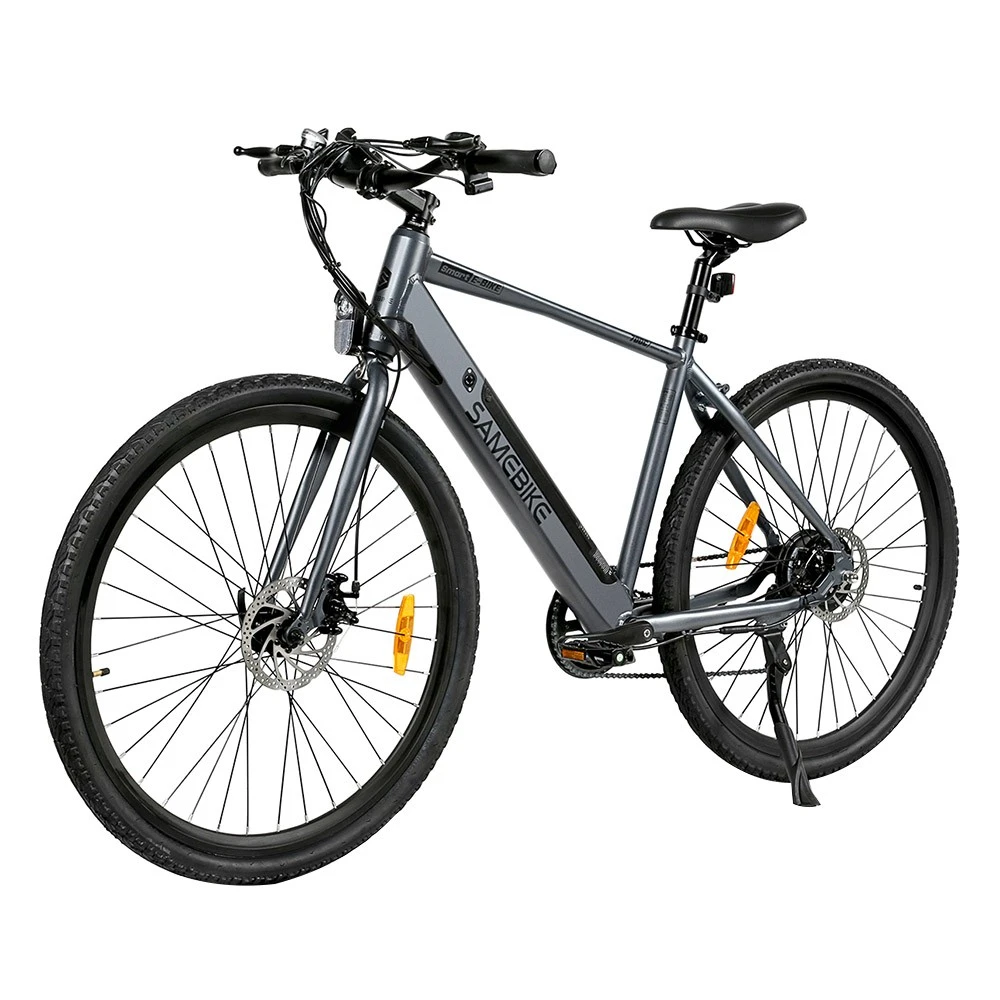 Samebike XWP10 Electric Bike 700*45C KENDA Tires 350W Motor 32Km/h Max Speed 36V 10.4Ah Battery For 40-80KM Range Dual Disc Brakes Shimano 7-Speed Gear App Control - Gray - Image 3