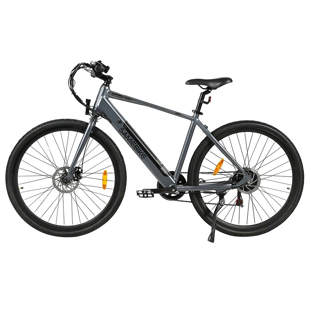 Samebike XWP10 Electric Bike 700*45C KENDA Tires 350W Motor 32Km/h Max Speed 36V 10.4Ah Battery For 40-80KM Range Dual Disc Brakes Shimano 7-Speed Gear App Control - Gray - Image 4