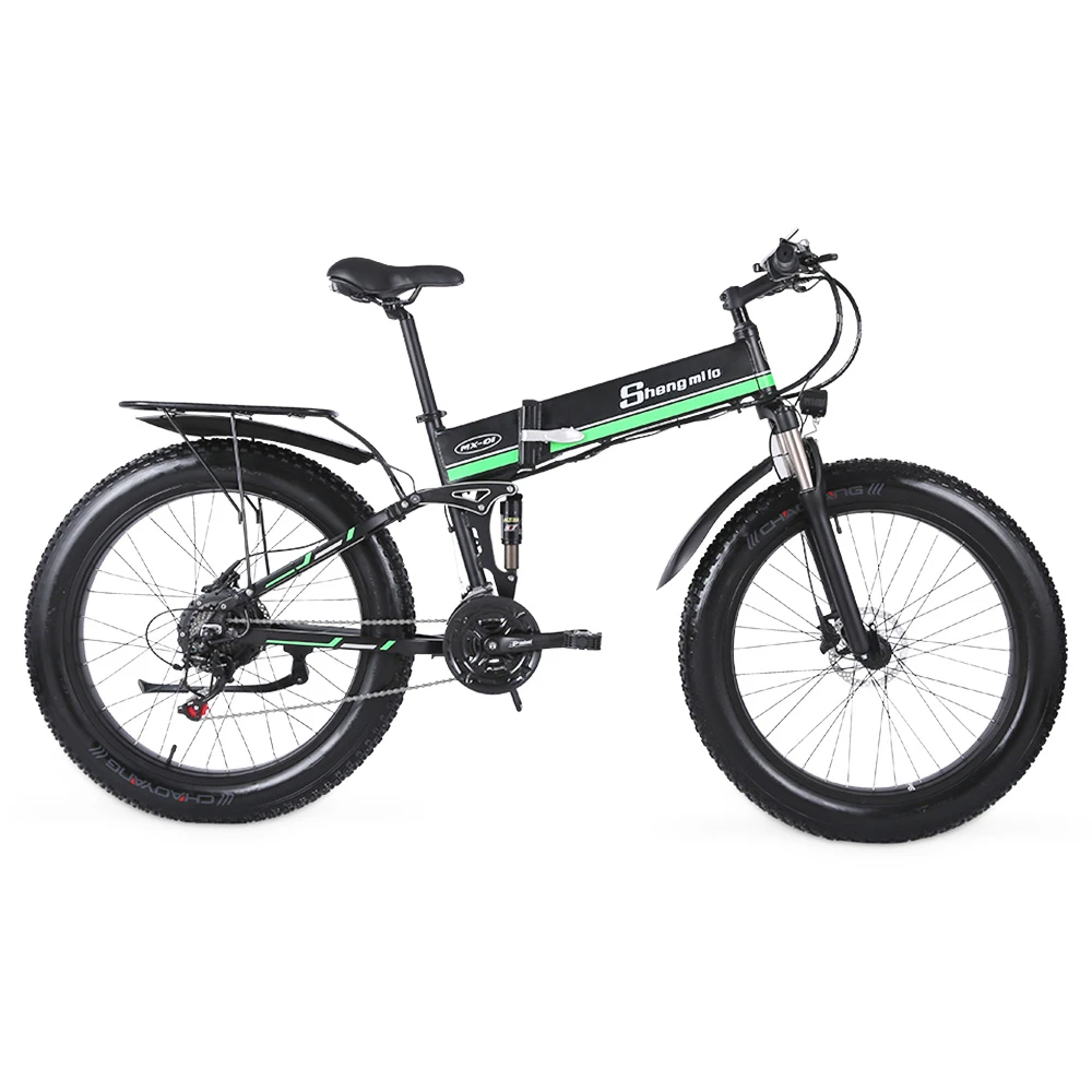 Shengmilo MX01 26 Inches Fat Tire Electric Bike 12 Magnetic Booster Bicycle 1000W 7-Speed Shimano For Snow Mountain