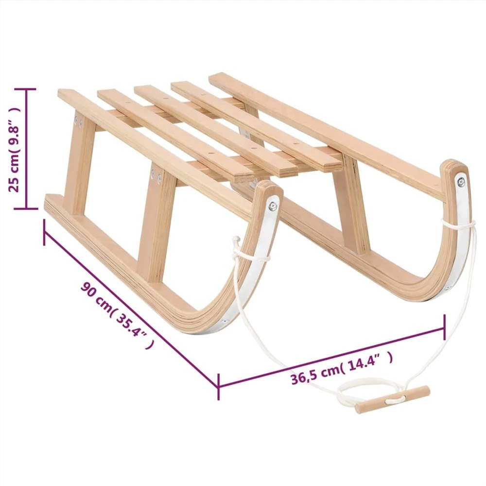 Snow Sledge 90x36.5x25 Cm Plywood - Image 6