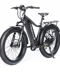 Troxus Explorer Step Over Electric Bike 26*4.0 Inch Fat Tire 750W Bafang Motor 45Km/h Speed 48V 20Ah Samsung Battery Shimano 8 Speed 125kg Load - Black