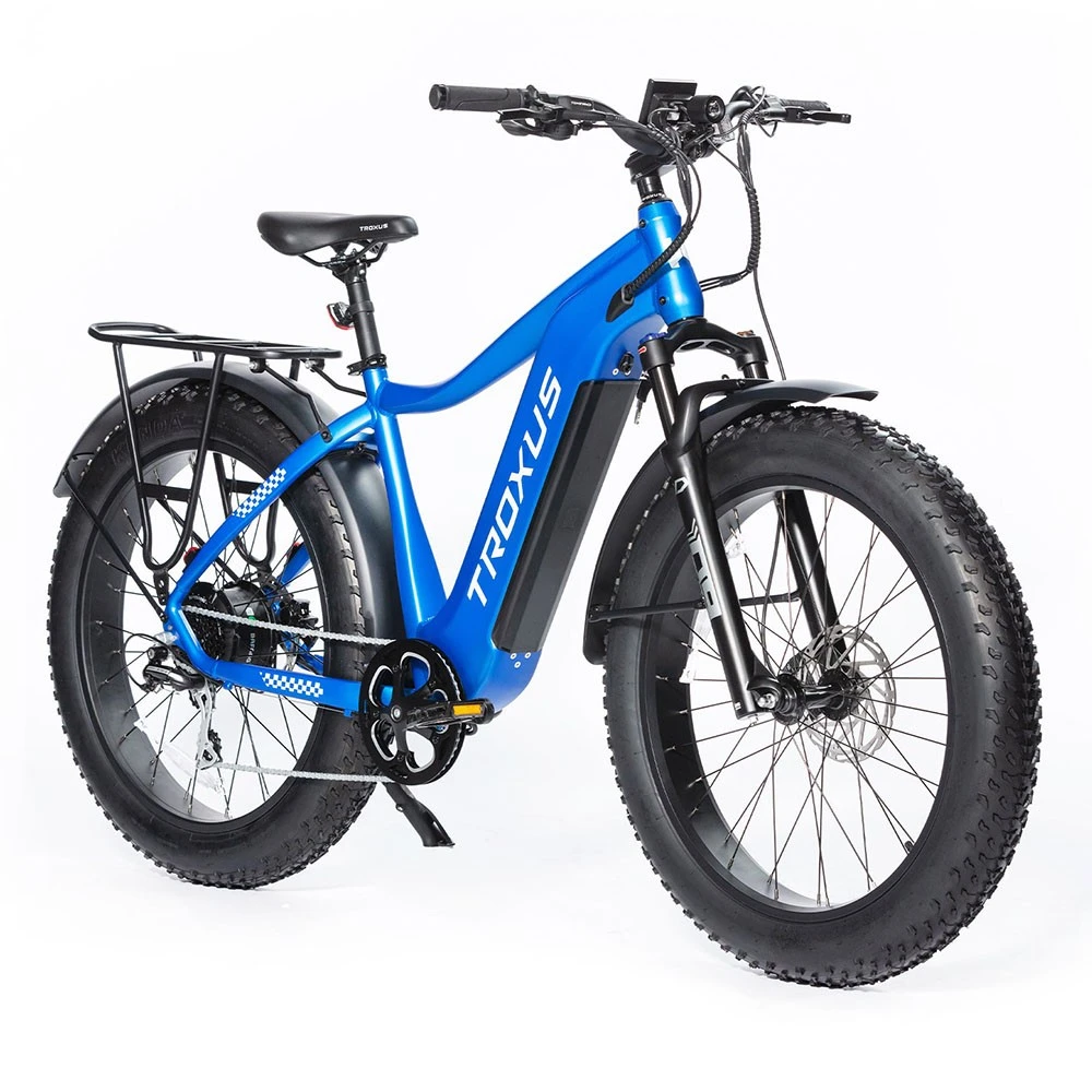 Troxus Explorer Step Over Electric Bike 26*4.0 Inch Fat Tire 750W Bafang Motor 45Km/h Speed 48V 20Ah Samsung Battery Shimano 8 Speed 125kg Load - Blue - Image 2