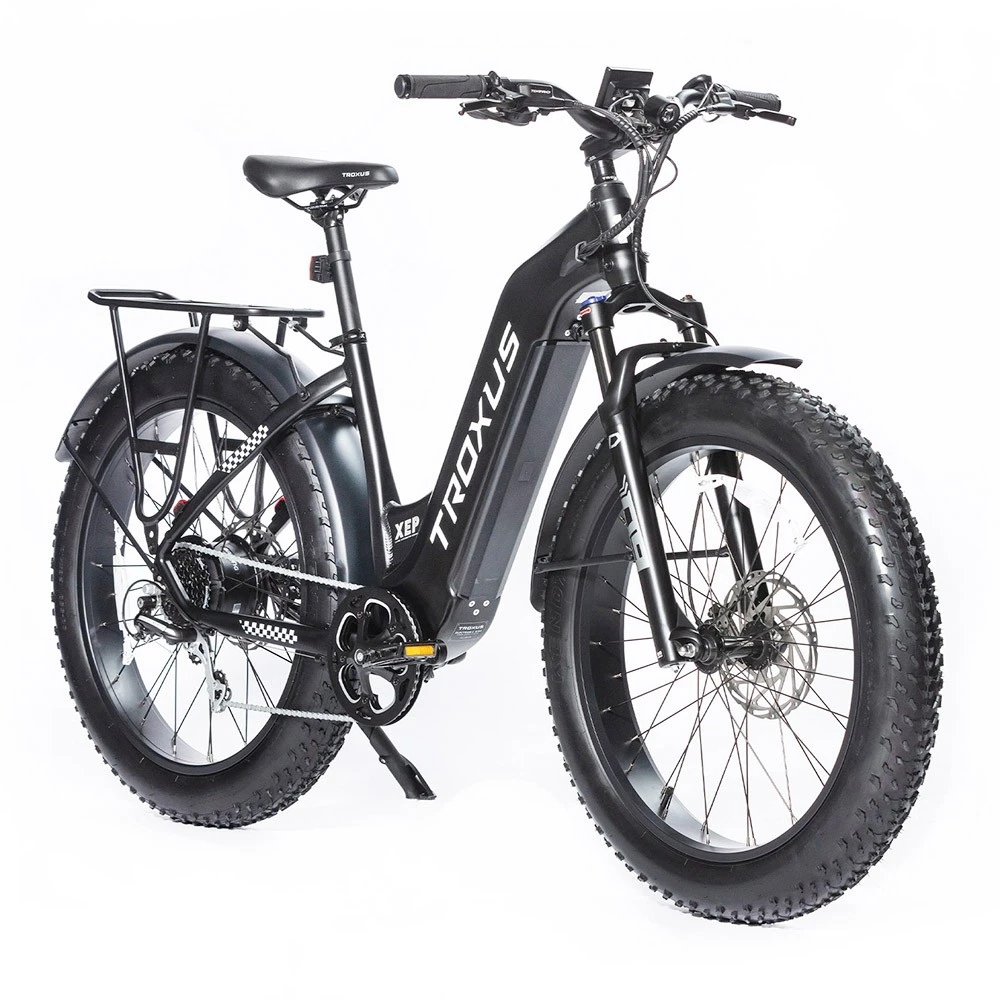 Troxus Explorer Step Thru Electric Bike 26*4.0 Inch Fat Tire 750W Bafang Motor 45Km/h Speed 48V 20Ah Samsung Battery Shimano 8 Speed 125kg Load - Black - Image 2