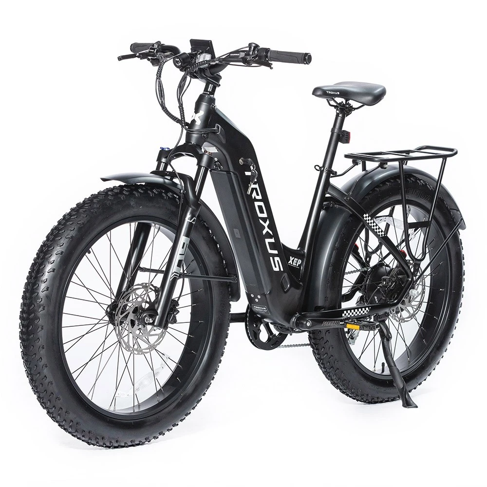 Troxus Explorer Step Thru Electric Bike 26*4.0 Inch Fat Tire 750W Bafang Motor 45Km/h Speed 48V 20Ah Samsung Battery Shimano 8 Speed 125kg Load - Black - Image 4