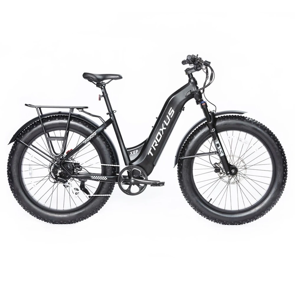 Troxus Explorer Step Thru Electric Bike 26*4.0 Inch Fat Tire 750W Bafang Motor 45Km/h Speed 48V 20Ah Samsung Battery Shimano 8 Speed 125kg Load - Black - Image 5
