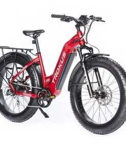 Troxus Explorer Step Thru Electric Bike 26*4.0 Inch Fat Tire 750W Bafang Motor 45Km/h Speed 48V 20Ah Samsung Battery Shimano 8 Speed 125kg Load - Red