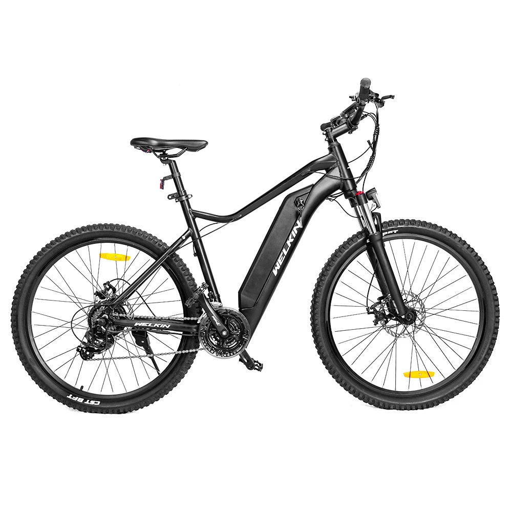 WELKIN WKEM001 Electric Bicycle 350W Brushless Motor 36V 10.4Ah Battery 27.5*2.25'' Tires Mountain Bike - Black