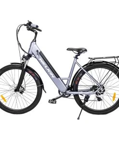 WELKIN WKEM002 Electric Bicycle 27.5*1.95 Inch Tires City Bike 250W Brushless Motor 25Km/h Max Speed 36V 10.4Ah Battery 120KG Max Load - Silver