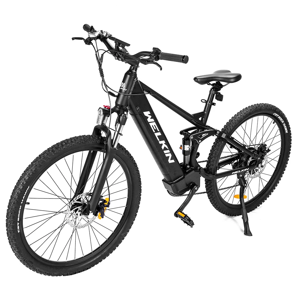 WELKIN WKES002 Electric Bicycle 350W Brushless Motor 48V 10Ah Battery 27.5*2.25'' Tires Mountain Bike - Black - Image 2