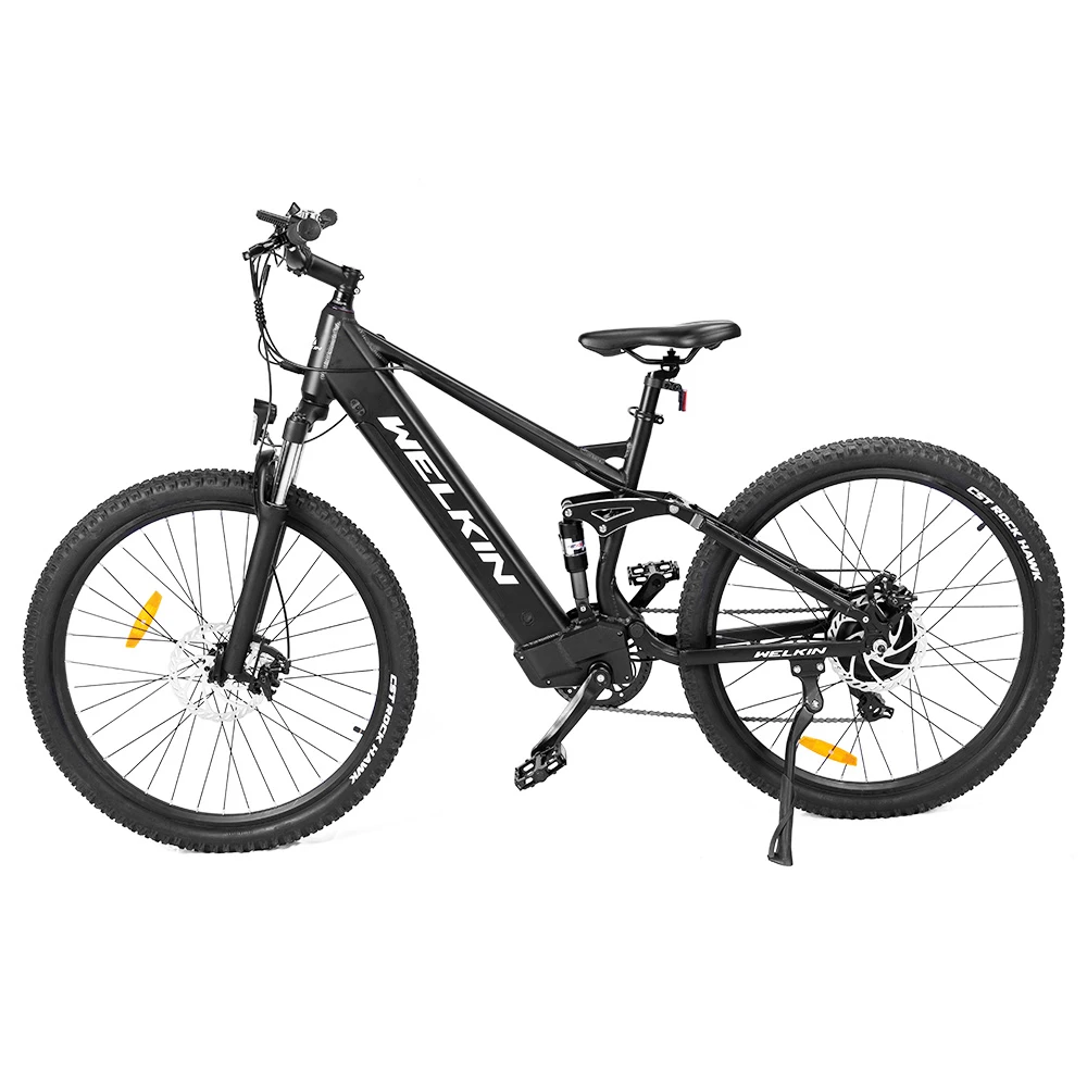 WELKIN WKES002 Electric Bicycle 350W Brushless Motor 48V 10Ah Battery 27.5*2.25'' Tires Mountain Bike - Black - Image 4