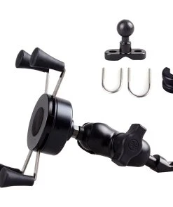 X-type Phone Holder Fit For 4-6" Phone GPS Fixed On E-Scooters Motorcycle Bike - Black