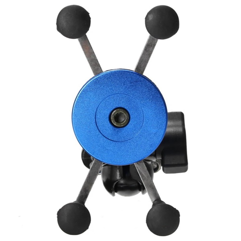 X-type Phone Holder Fit For 4-6" Phone GPS Fixed On E-Scooters Motorcycle Bike - Blue - Image 6