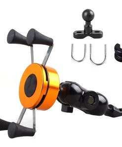 X-type Phone Holder Fit For 4-6" Phone GPS Fixed On E-Scooters Motorcycle Bike - Gold