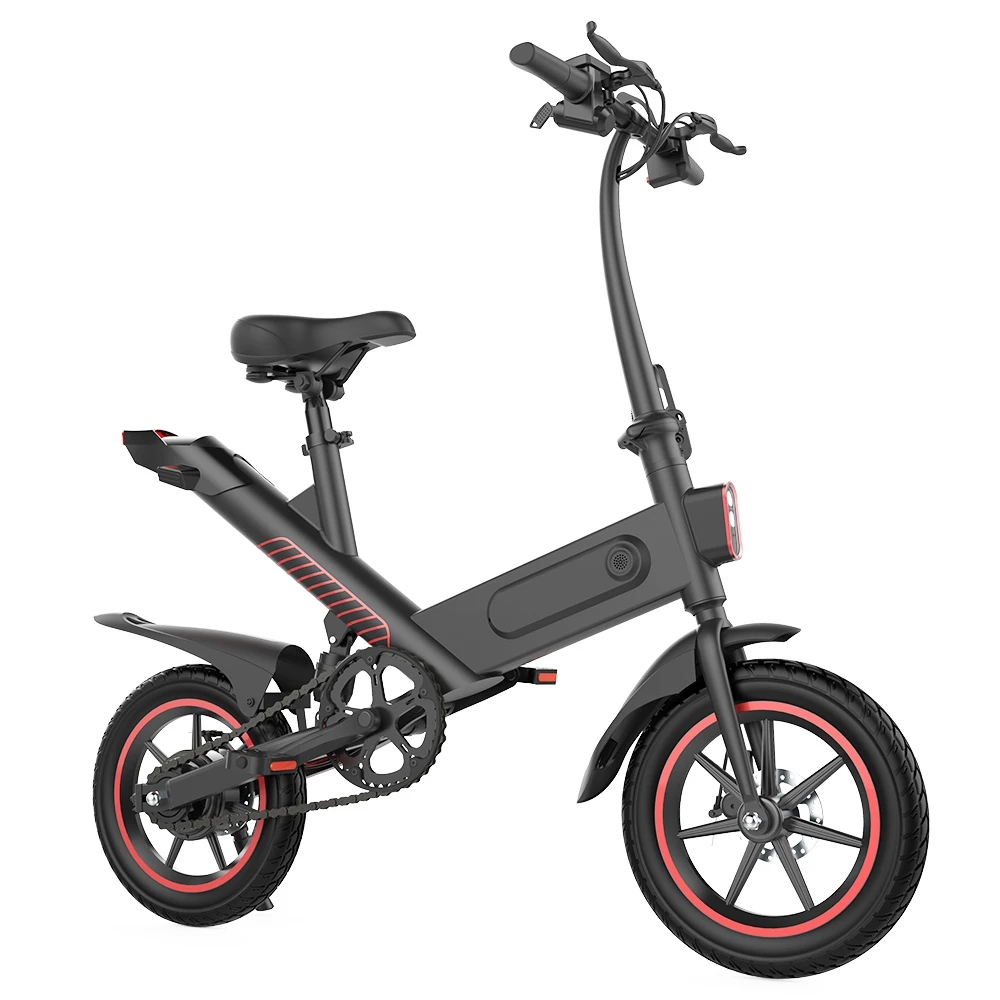 Y1 Electric Bike 350W Motor 36V 10.4Ah Battery 14'' Tire 25km/h Max Speed 30-40km Range - Black - Image 2