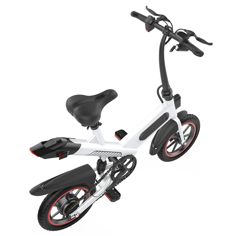 Y1 Electric Bike 350W Motor 36V 10.4Ah Battery 14'' Tire 25km/h Max Speed 30-40km Range - White - Image 4