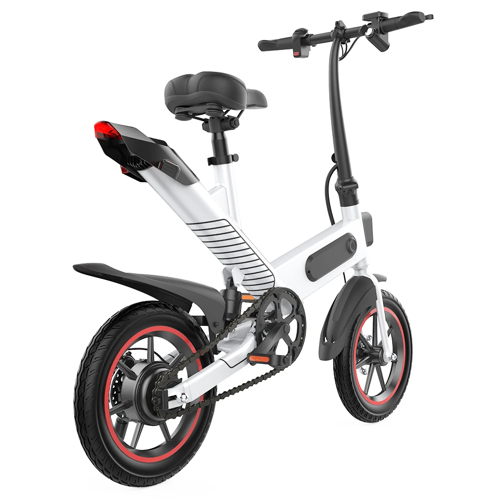 Y1 Electric Bike 350W Motor 36V 10.4Ah Battery 14'' Tire 25km/h Max Speed 30-40km Range - White - Image 6